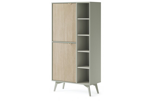 Szafa/Regał Forest  80 cm Eukaliptus + Jodełka Scandi