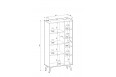 Szafa/Regał Forest  80 cm Eukaliptus + Jodełka Scandi
