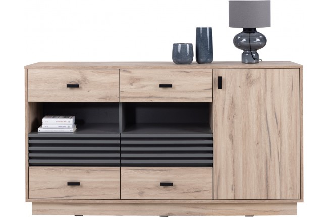 Komoda Allmo 155 cm AL08 Dąb Estana + Antracyt