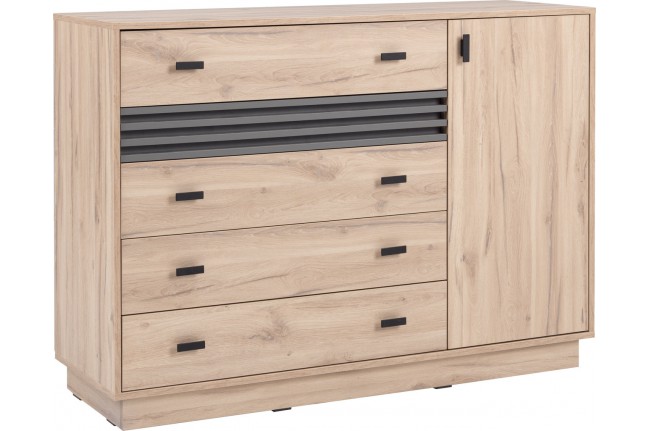 Komoda Allmo 135 cm AL17 Dąb Estana + Antracyt