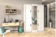 Szafa GAR 3   150 cm Biała + Lustro
