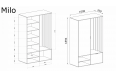 Garderoba Milo Uni 100 cm Kaszmir
