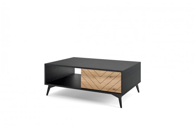 Stolik kawowy salon Diamond 104 cm Dąb Evoke+Czarny