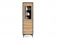 Witryna wysoka salon Diamond 54 cm Dąb Evoke+Czarny