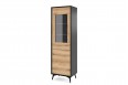 Witryna wysoka salon Diamond 54 cm Dąb Evoke+Czarny