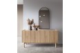 Komoda niska salon Boho 144/83 cm Dąb Riviera+Marmur Bianco