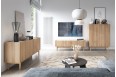 Komoda niska salon Boho 144/83 cm Dąb Riviera+Marmur Bianco