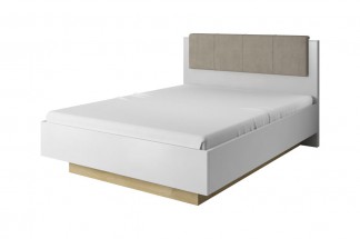 Łóżko do sypialni Arco 160cm Biały połysk