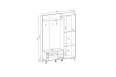 Garderoba Diamond 134 cm Dąb Evoke+Czarny