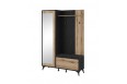 Garderoba Diamond 134 cm Dąb Evoke+Czarny