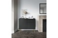 Komoda niska salon Harmony 97cm Czarny Grafit + Marmur Black
