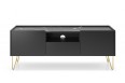 Stolik rtv salon Harmony 144cm Czarny Grafit + Marmur Black