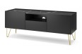Stolik rtv salon Harmony 144cm Czarny Grafit + Marmur Black