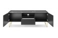 Stolik rtv salon Harmony 144cm Czarny Grafit + Marmur Black