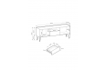 Stolik rtv salon Harmony 144cm Czarny Grafit + Marmur Black