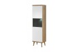 Witryna wysoka salon Primo 50cm Dąb Riviera + Biały