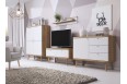 Komoda niska salon Primo 107cm Dąb Riviera + Biały