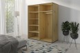 Szafa Oslo I - 150cm Dąb Artisan + Czarne dodatki.