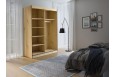 Szafa Oslo II - 180cm Dąb Artisan + Czarne dodatki.