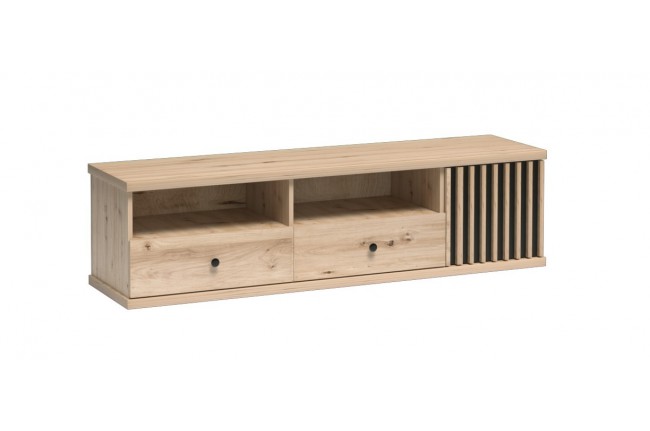 Stolik rtv Cali 160 cm Dąb Artisan + Lamele
