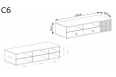 Stolik rtv Cali 160 cm Dąb Artisan + Lamele