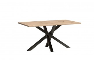 Stół rozkładany Cali 160-260 cm Dąb Artisan + Czarny
