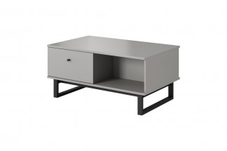 Stolik kawowy salon Avio 100 cm Szary Platynowy + Dąb Artisan