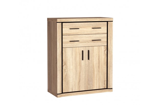 Komoda wysoka Dallas 2D2S 97cm Dąb Sonoma