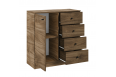Komoda Wenix 1D4S 80cm Dąb Brandy Castello