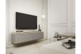 Stolik rtv wiszący Oro 135 cm Szare Lamele