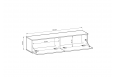 Stolik rtv wiszący Oro 135 cm Marmur Marble