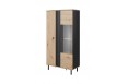 Witryna wysoka salon Madis 90cm Dąb Artisan + Antracyt