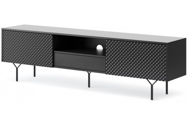 Stolik rtv Raven 180 cm Czarny Grafit